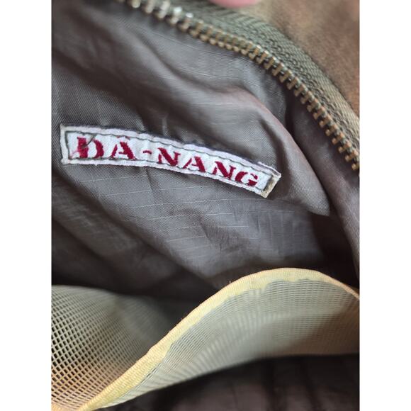 Da-Nang Bag Recycled Green Military Wear Satchel Multi Pockets Snap Zip Vintage - Picture 13 of 16